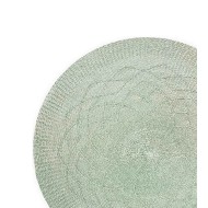 Lugar Americano Redondo Crochet Verde Menta